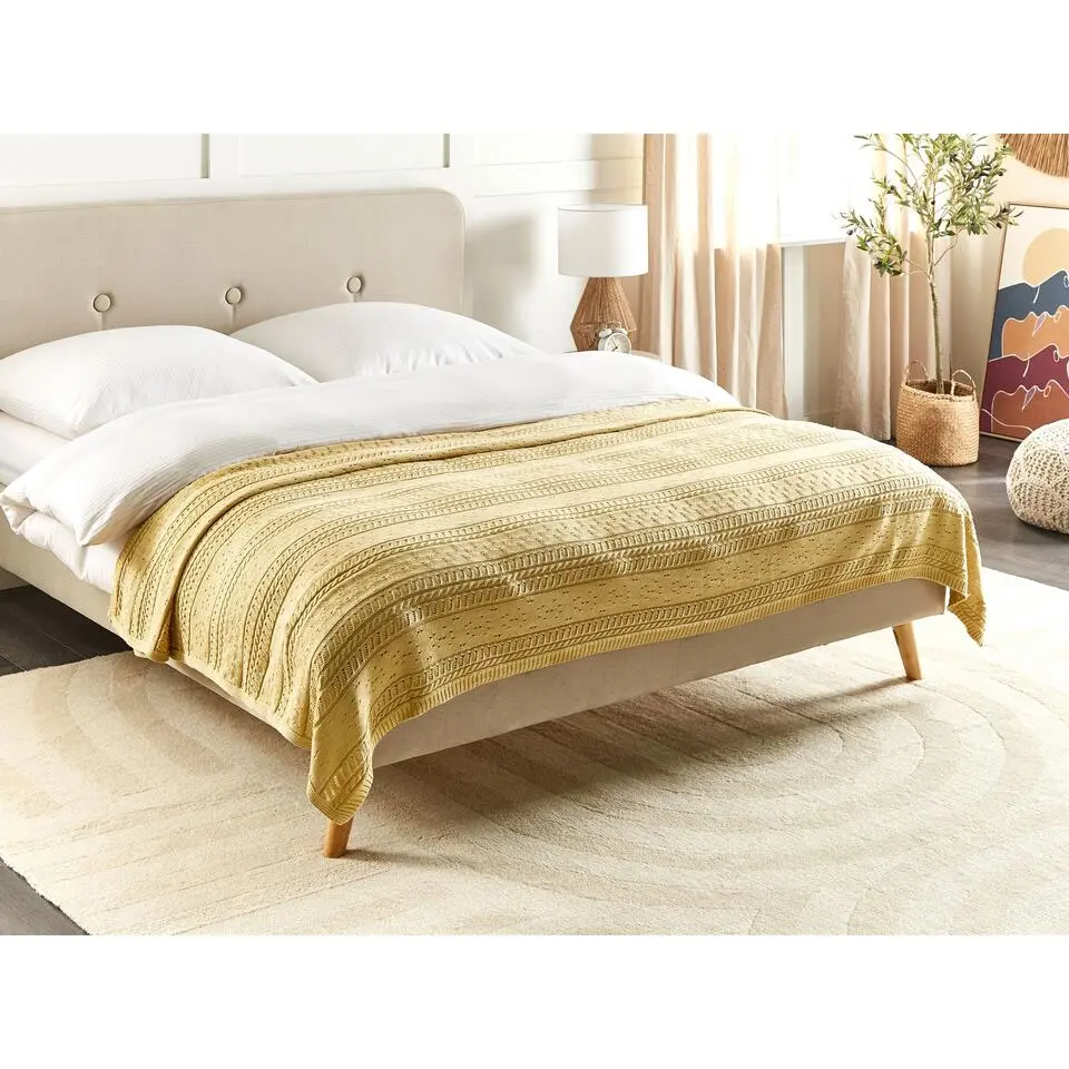 DAULET - Bedsprei - Geel - 150 x 200 cm - Katoen
