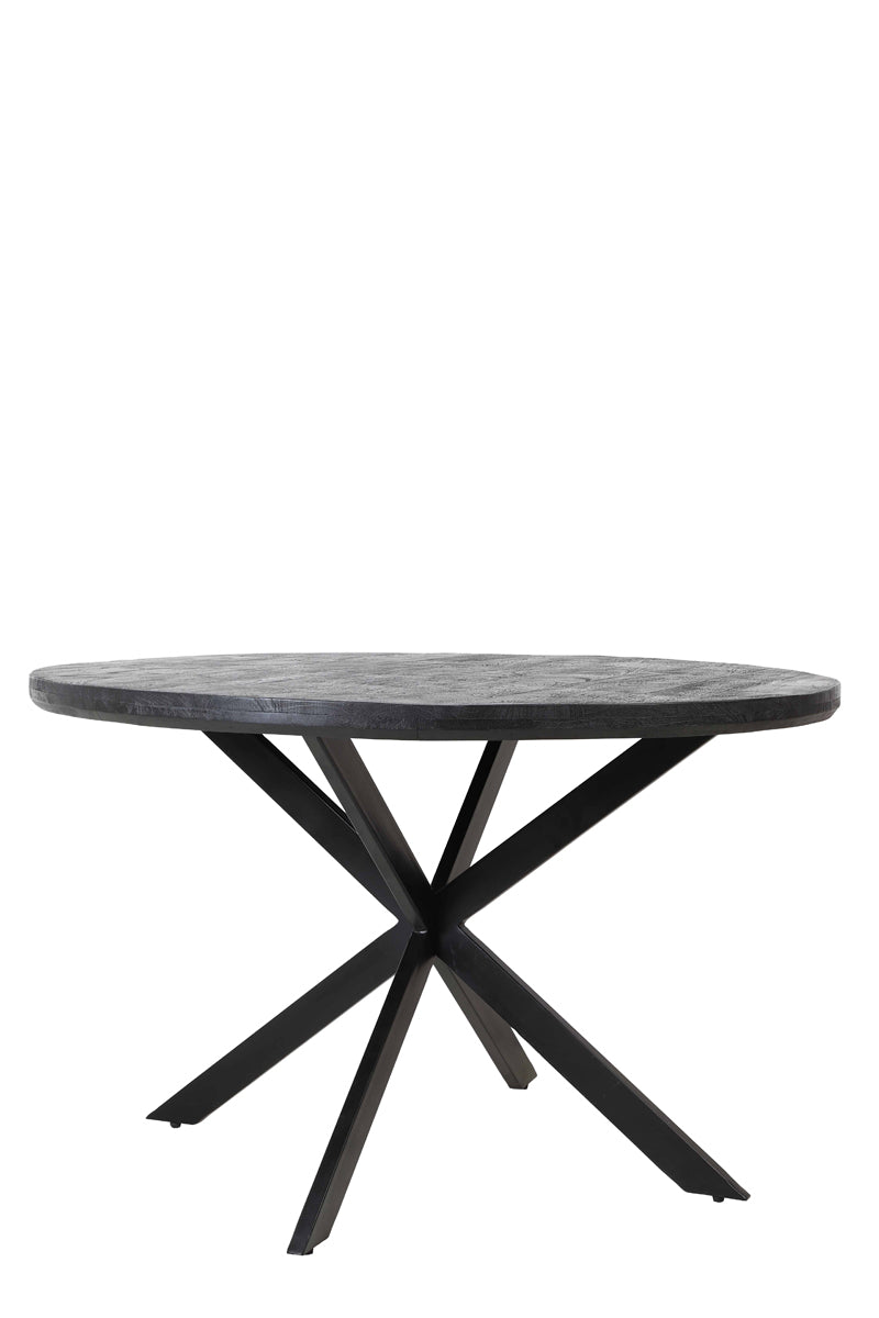 Light & Living eettafel YELLOV - Ø120x76cm - zwart