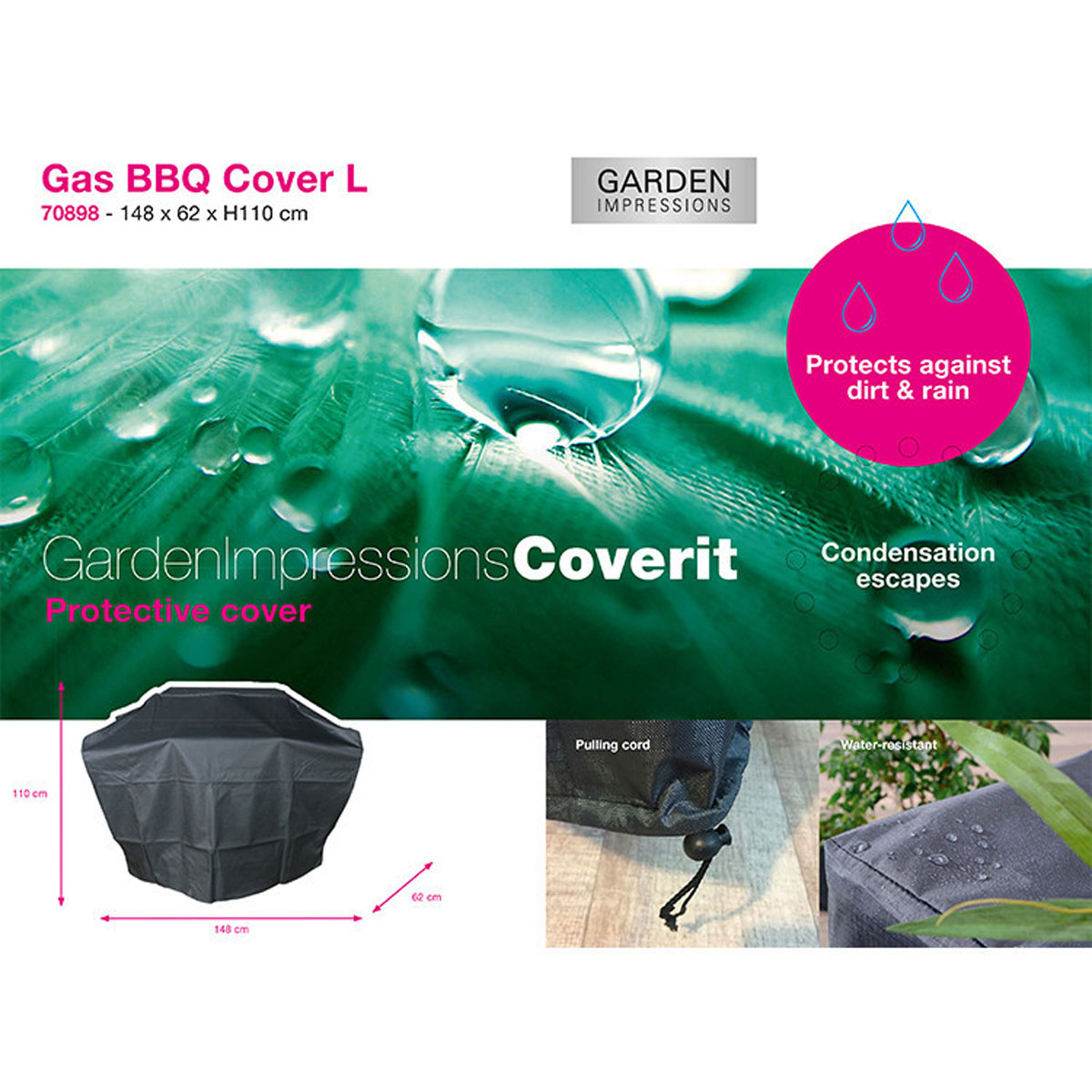 Garden Impressions barbecuehoes Gas maat L