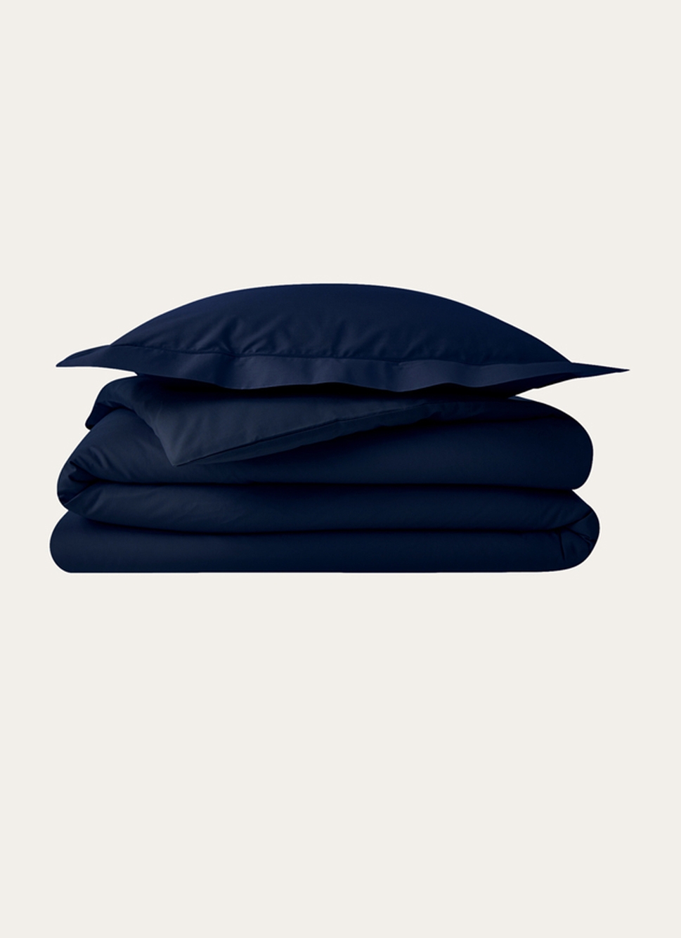 HOUSSE DE COUETTE UNIE EN COTON ECRU