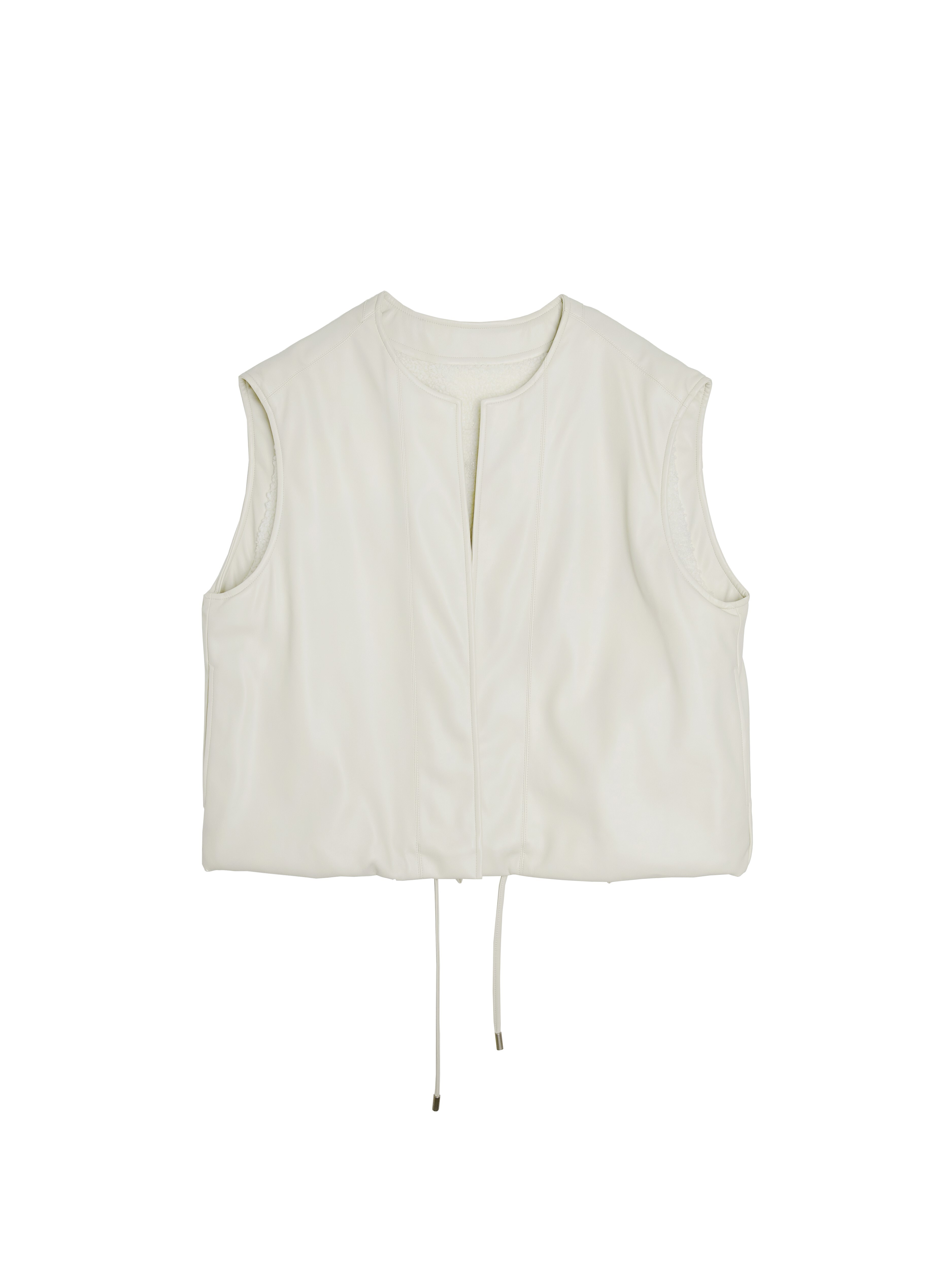 Reversible Faux Leather Vest Jacket - 25WDJ233L
