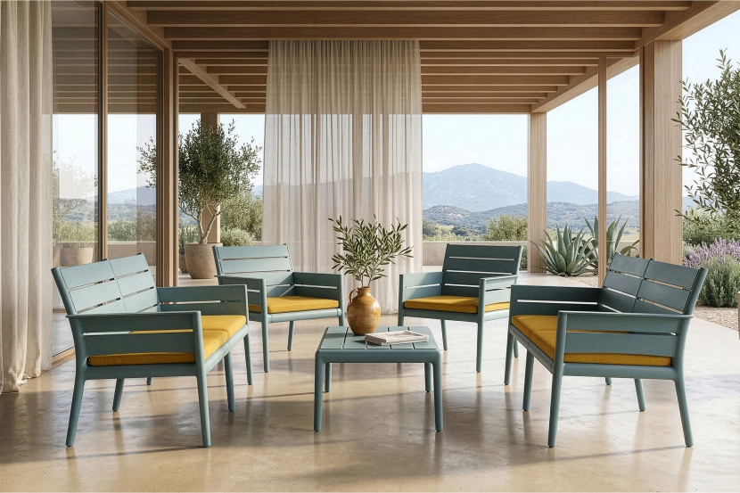 KONSIMO MITTU Duży zestaw mebli ogrodowych dla 6 osób włoska jakość