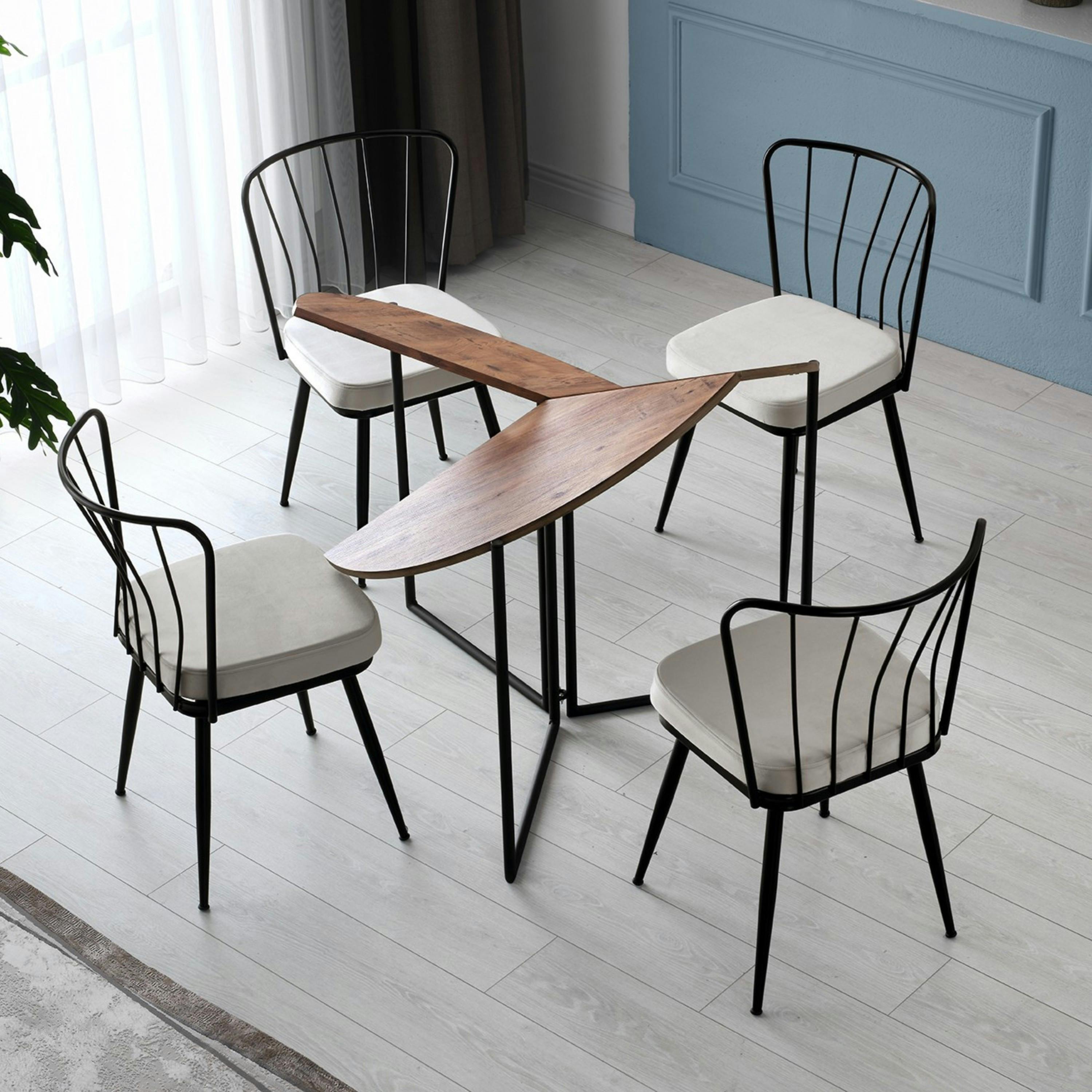 Table salle à manger pliante effet pin Ø100 cm JENA