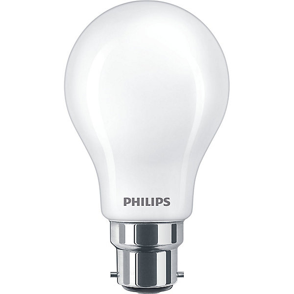 Ampoule LED B22 A60 dépoli 806lm 7W = 60W IP20 blanc chaud Philips