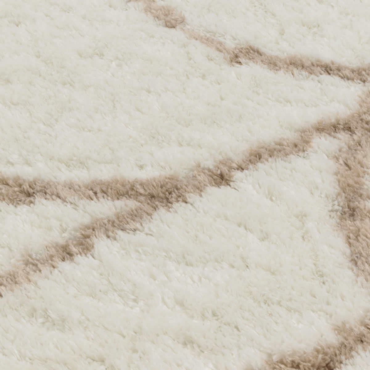 ALENA - Tapis Salon Motif Arc Crème et Ivoire - 120x160 cm