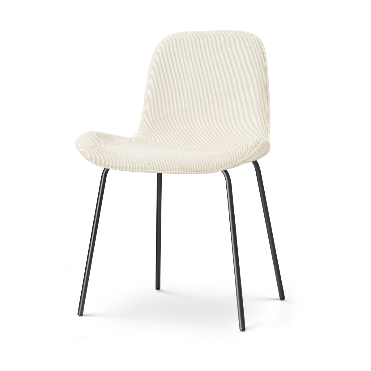 Nolon Nora-Fé Eetkamerstoel Rib Beige - Zwart Onderstel