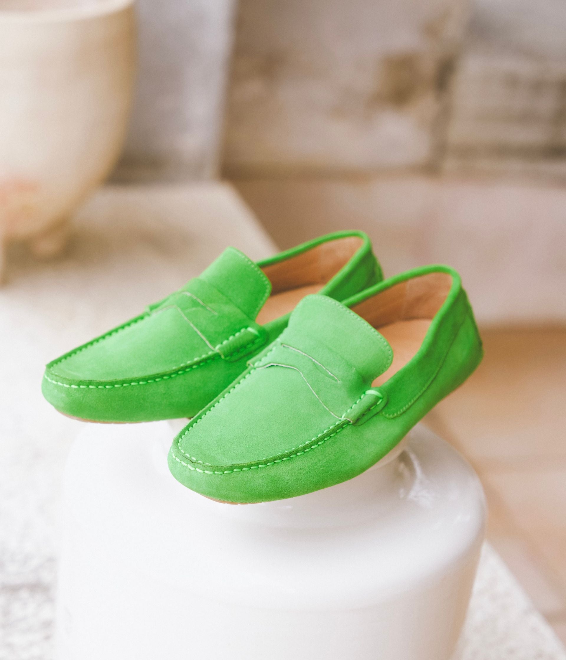 Mocassin Sésame vert