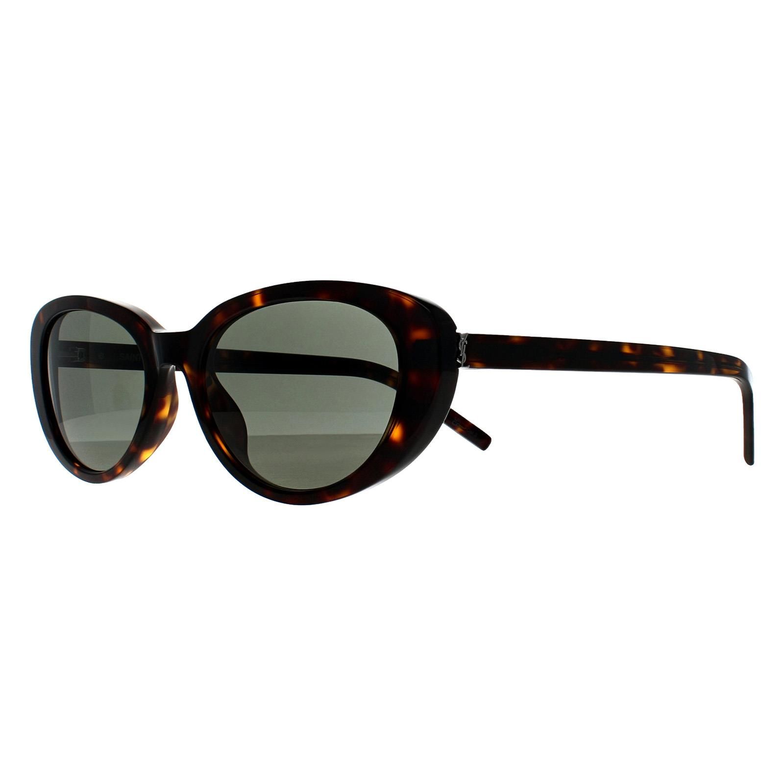 Saint Laurent Cat Eye Dark Spotted Havana Grey SL M154
