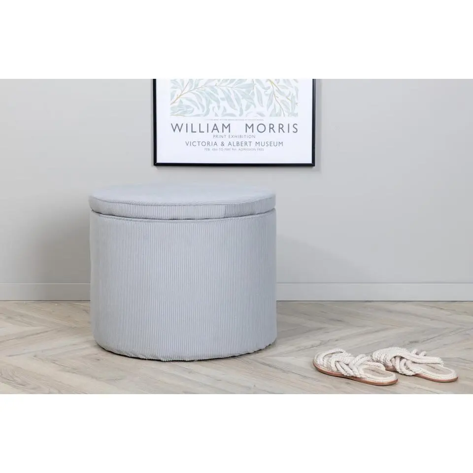 Svea - Blaze poef - rib - grijs