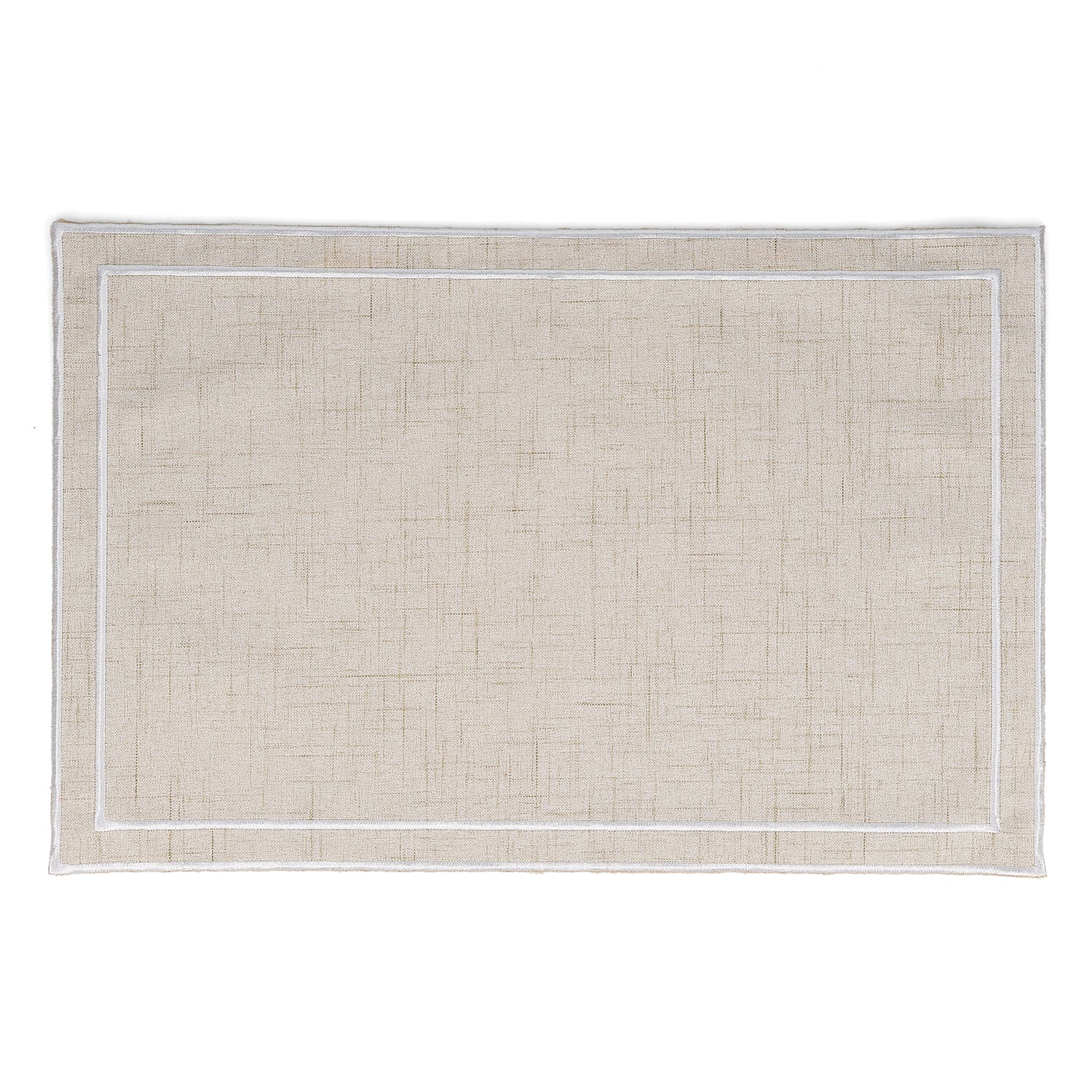 Salt & Pepper - Placemat 44x29cm beige met wit stiksel Tabletop - Set van 4