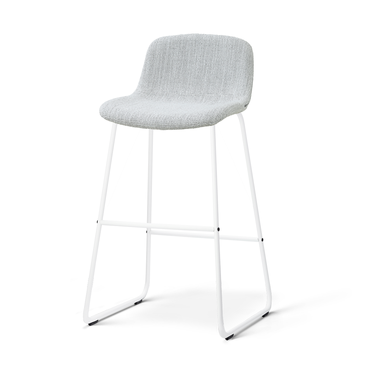 Nolon Nino-Mats Barkruk Grijs Melange - Wit Onderstel - 75 Cm