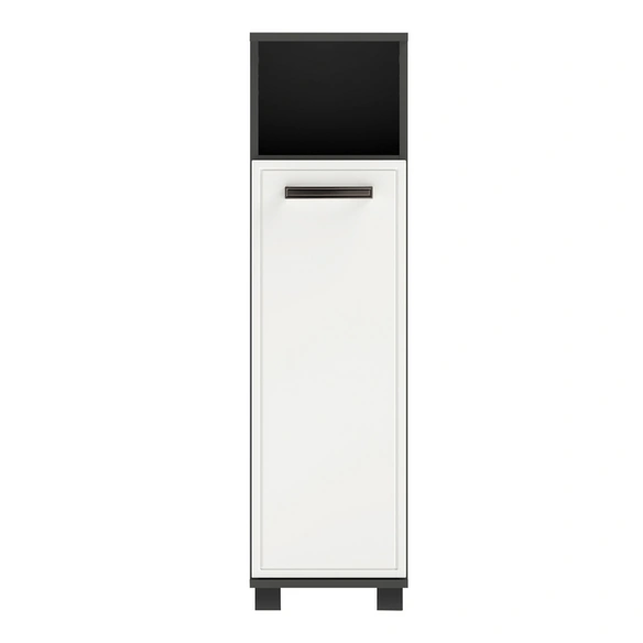 Highboard »Adana«, (BxHxT): 30,3 x 110,5 x 32,6 cm, weiß hochglanz, anthrazit