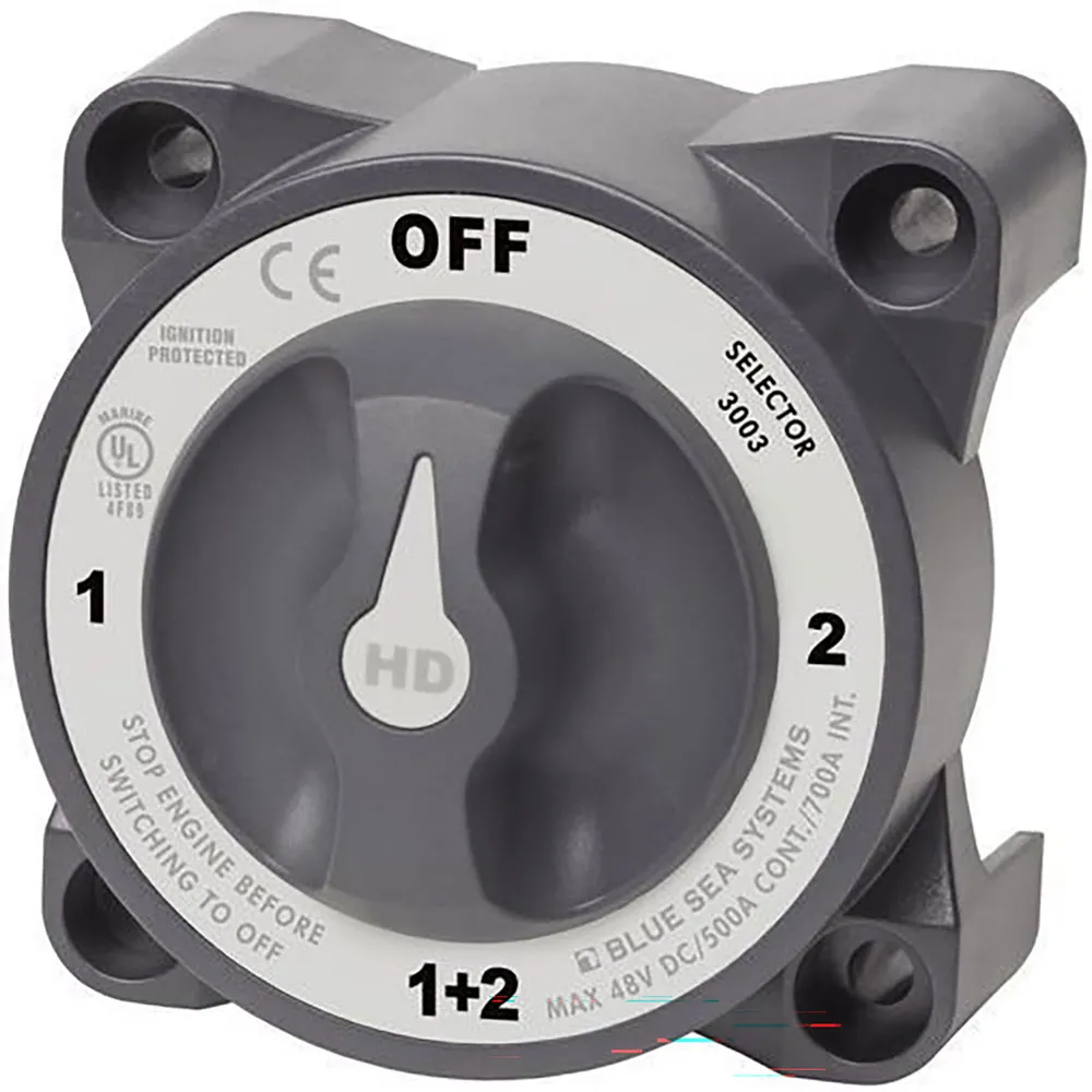 Blue Sea Systems HD Series Battery Switch With Alternator Field Disconnect