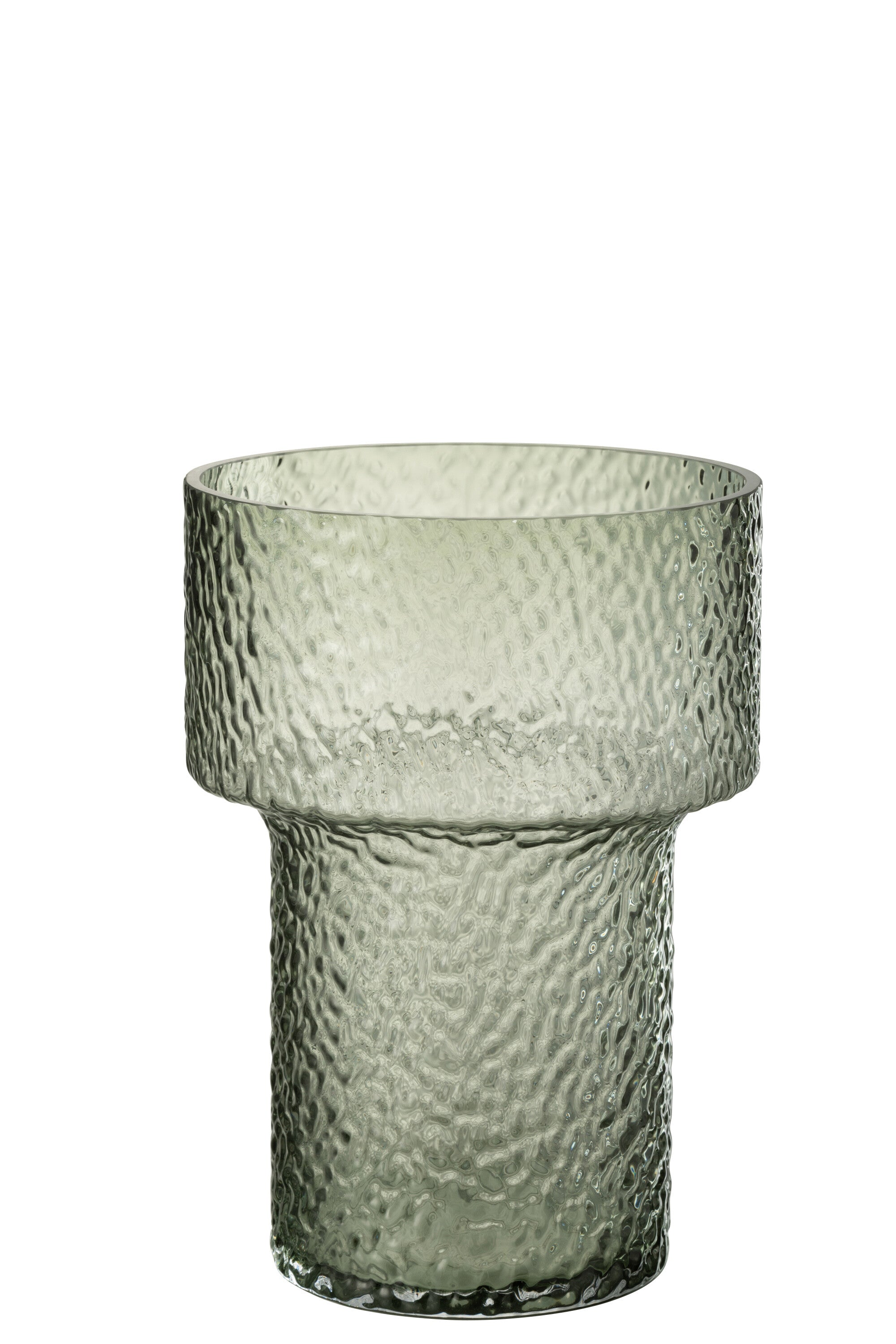 J-Line vaas Betty - glas - groen - small - 30 cm hoog