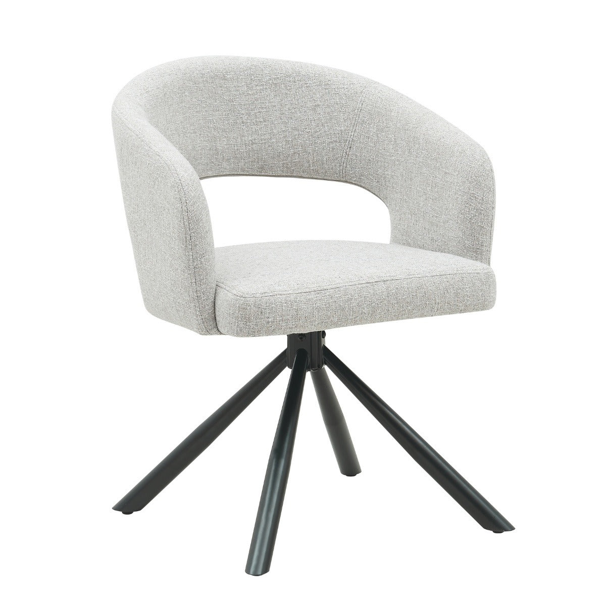 DÉJA Living Eetkamerstoel Elle - Greige Stof - Zithoogte 48cm - Set van 2