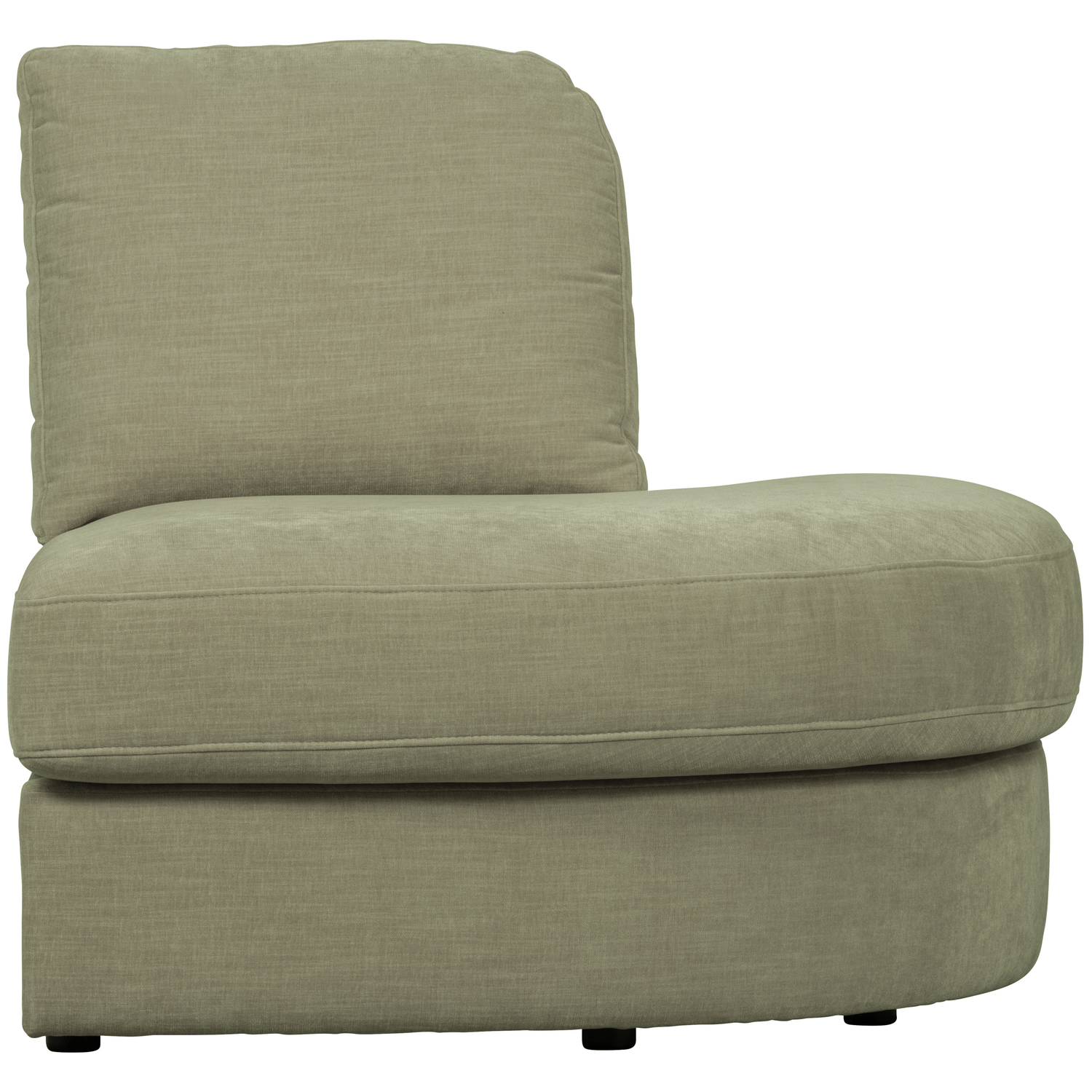 vtwonen 1-zits bank element ronde hoek rechts Family - Polyester - Groen -85x93x98
