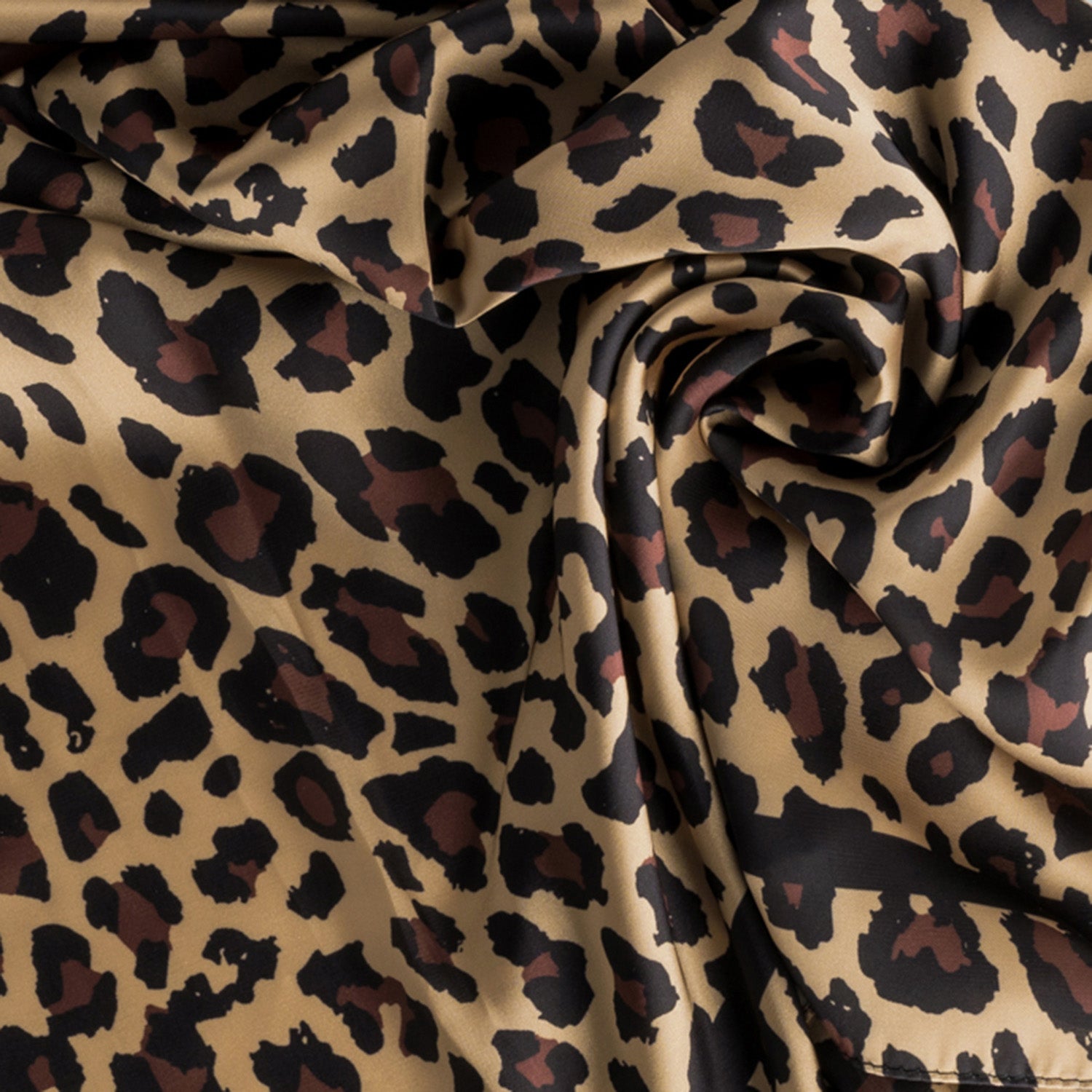 Foulard beige motif léopard