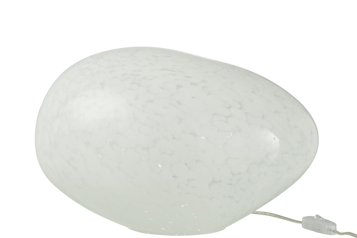 J-Line lamp Dany Vlekken Ovaal - glas - wit