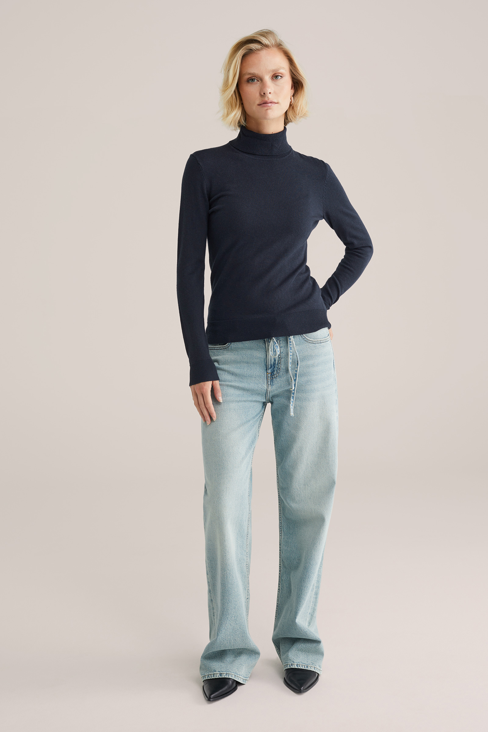 Dames fijngebreide coltrui