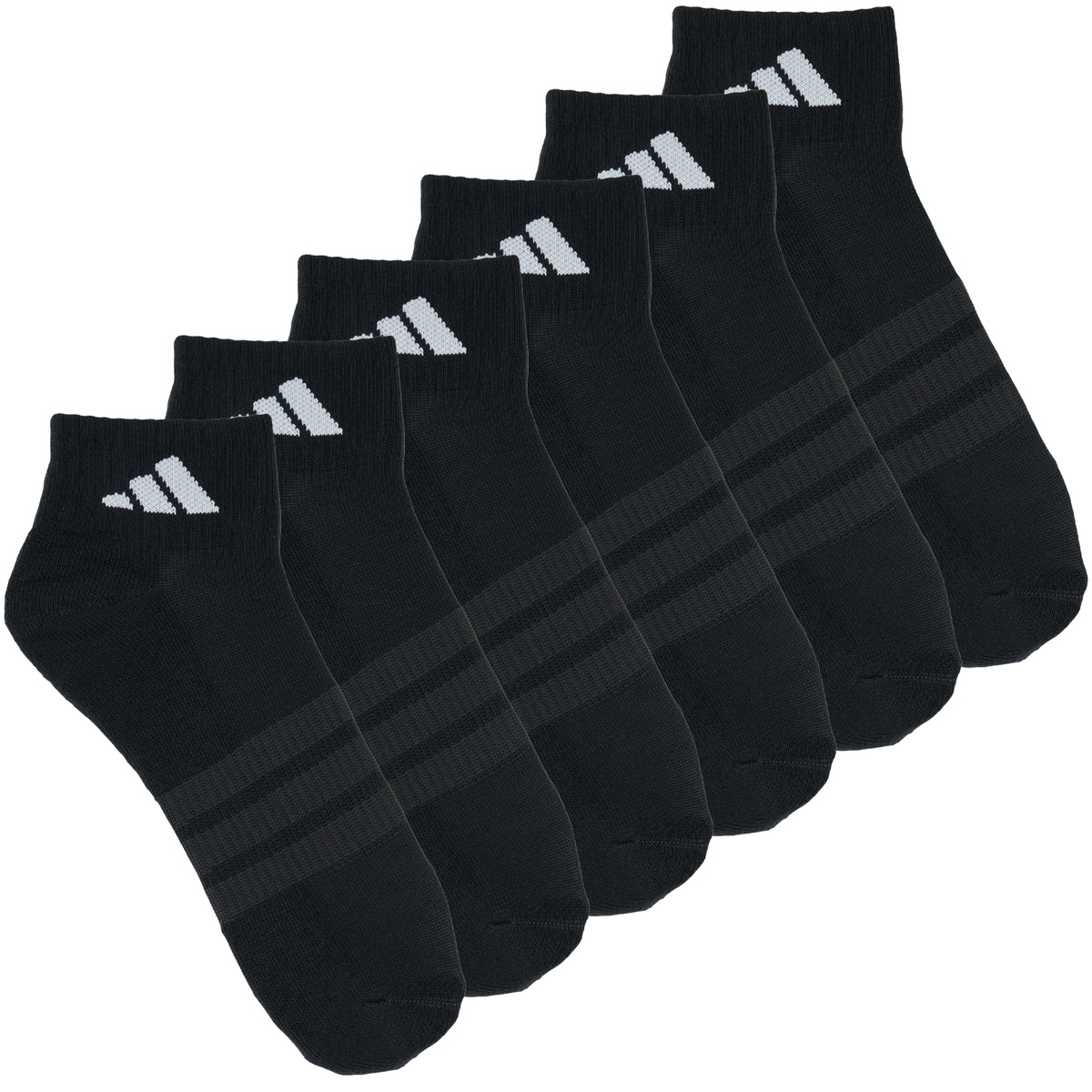 adidas - Cushioned Essentials Ankle Socks 6 Pair Pack - Black