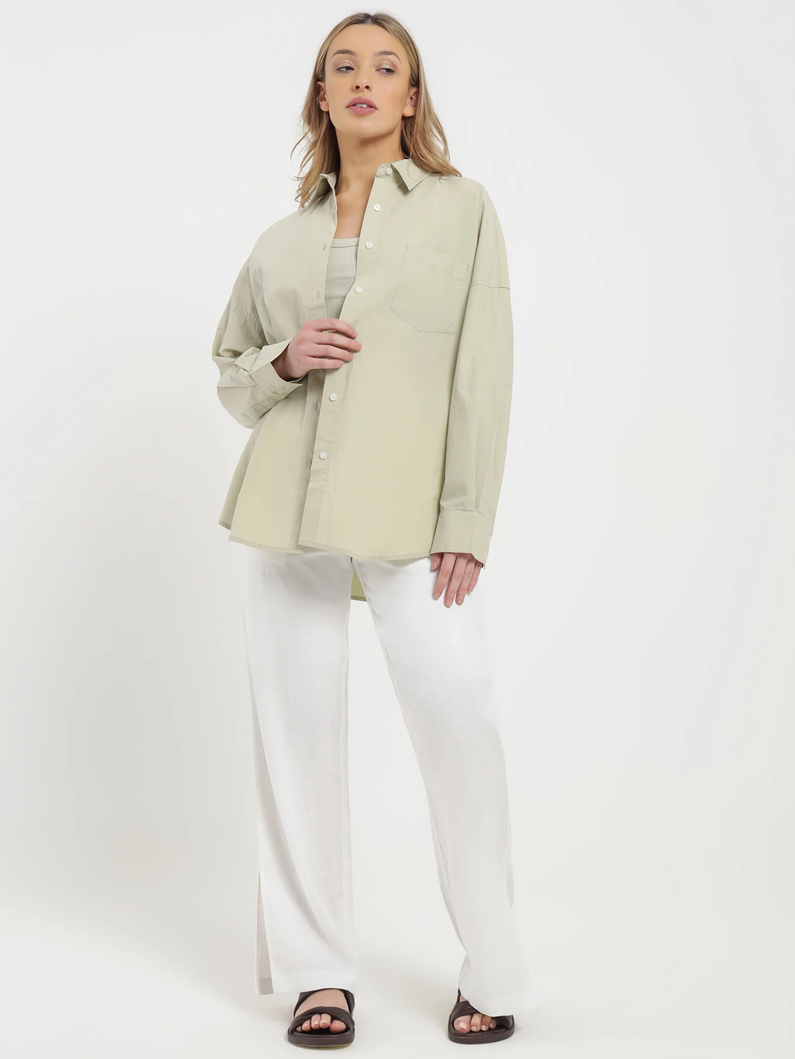 Rynn Linen Split Pants