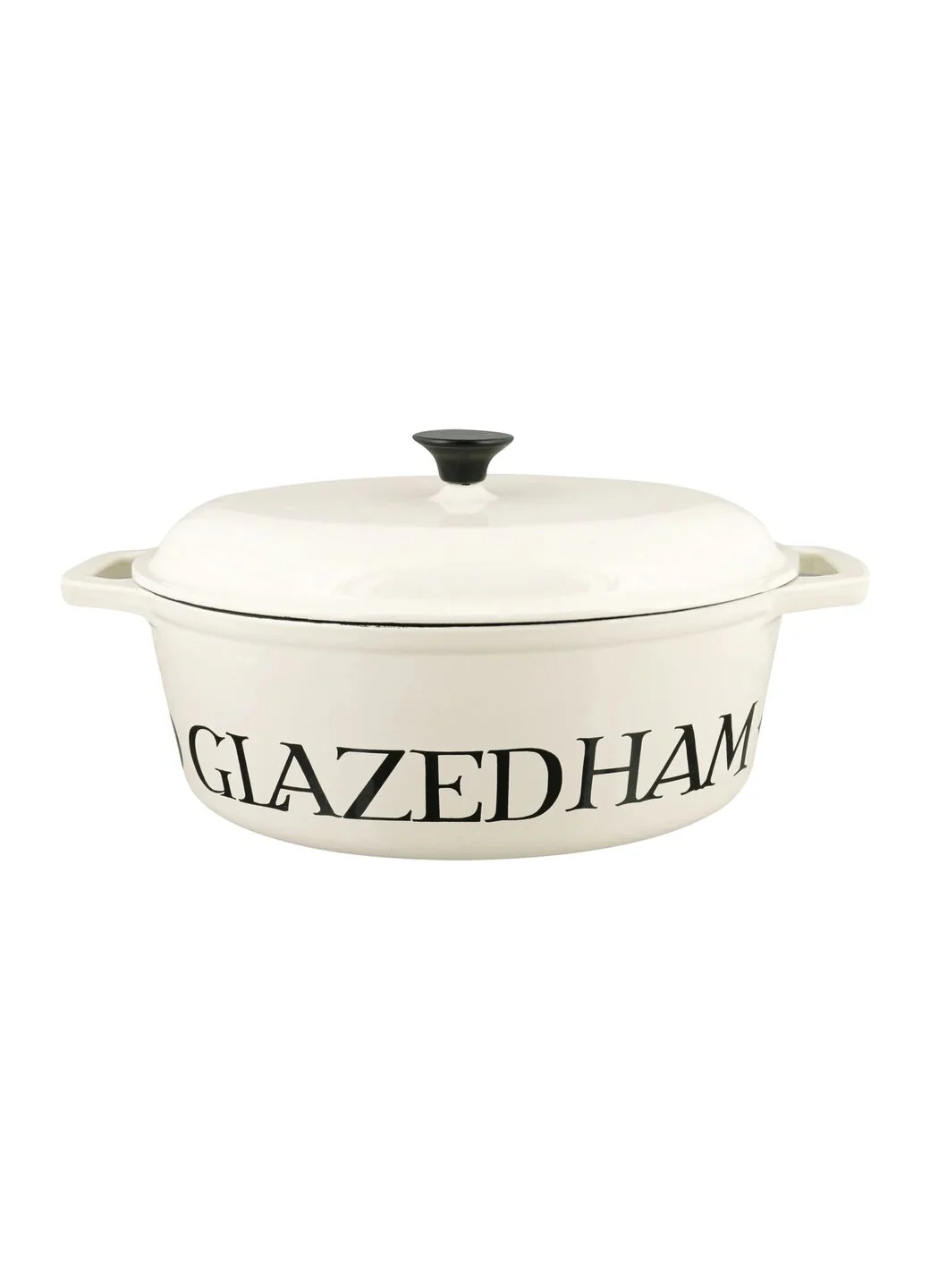 Black Toast Cast Iron Oval Casserole Pot