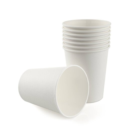 White Paper Cups 8 Pack