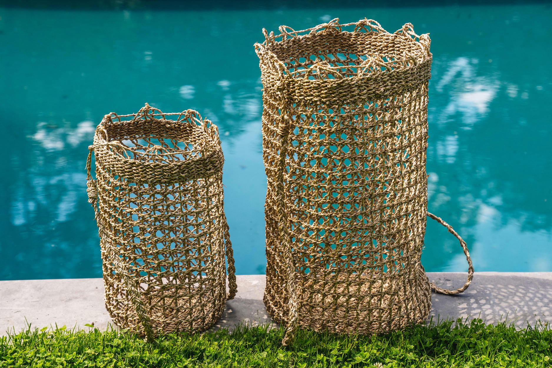 FISHERMAN - Panier en herbes de mer naturel