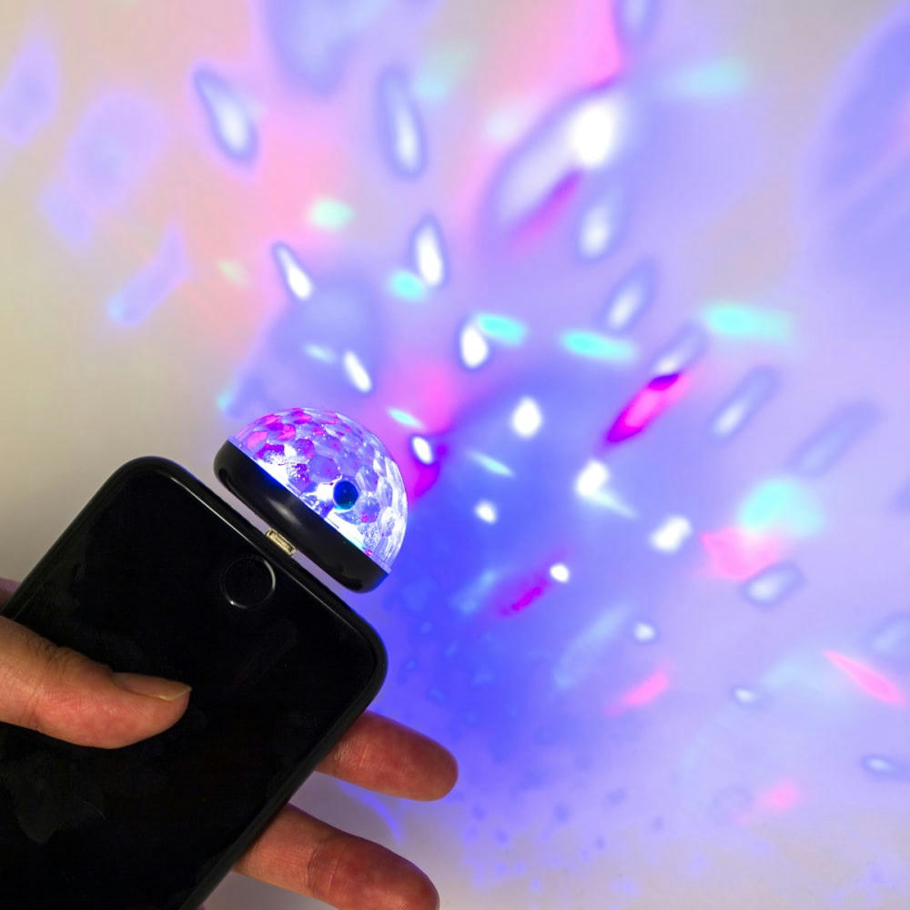 - Boule disco lumineuse pour iphone plastique noir