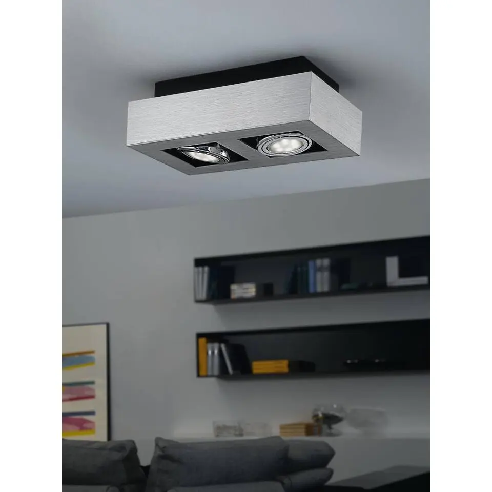 EGLO Loke 1 Opbouwspot - GU10 - Aluminium/Staal - Zwart/Chroom