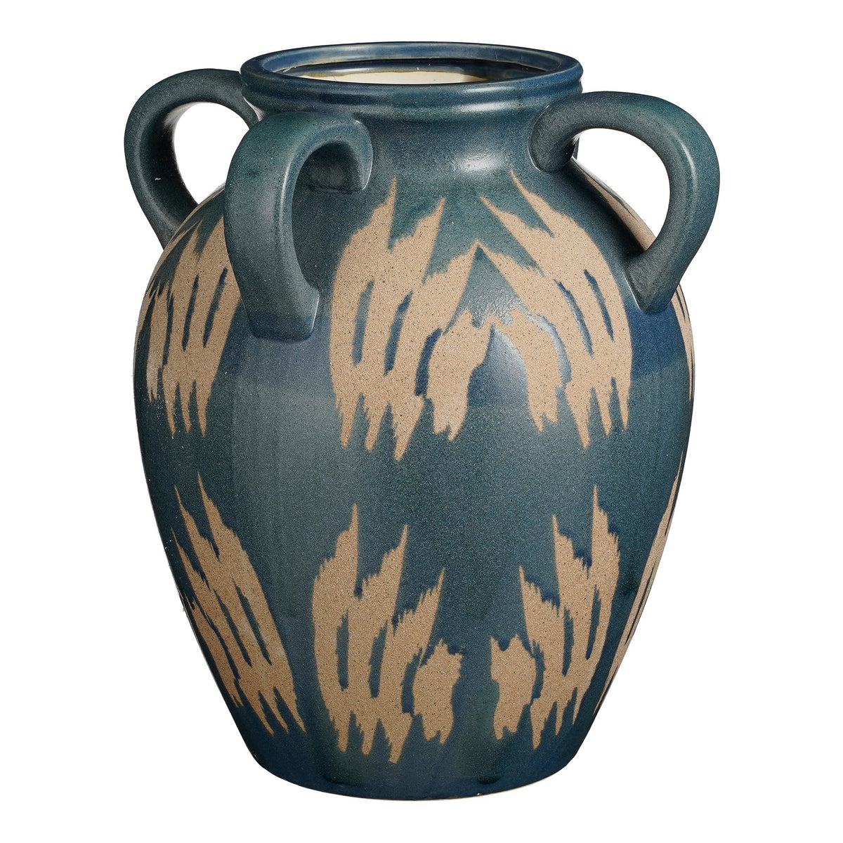 Mica Decorations Caldo Vaas - L28 x B28 x H36 cm - Keramiek - Donkerblauw