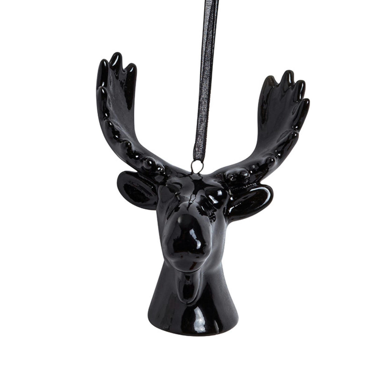 NOËL - Suspension renne en grès blanche H7