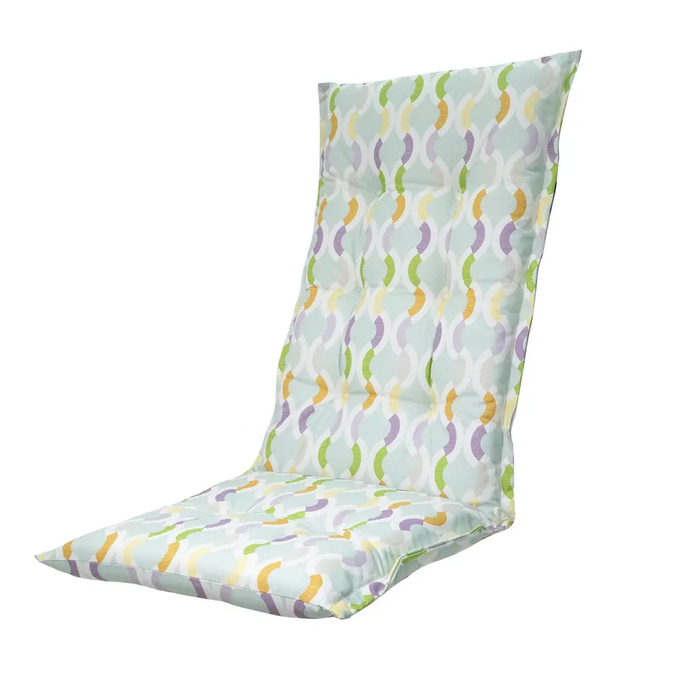 Madison - Tuinstoelkussen Hoge Rug Trivia mint - Ca. 123x50 cm - Set van 4