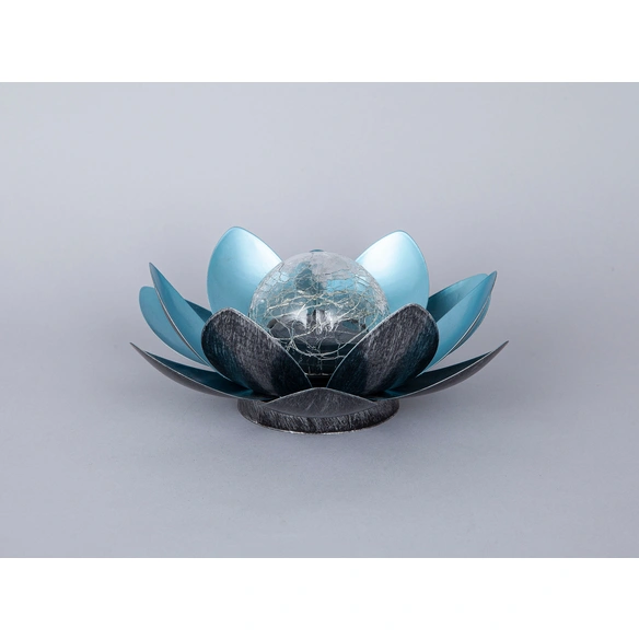 Solarleuchte, Metall/Glas/Kunststoff, schwarz/transparent