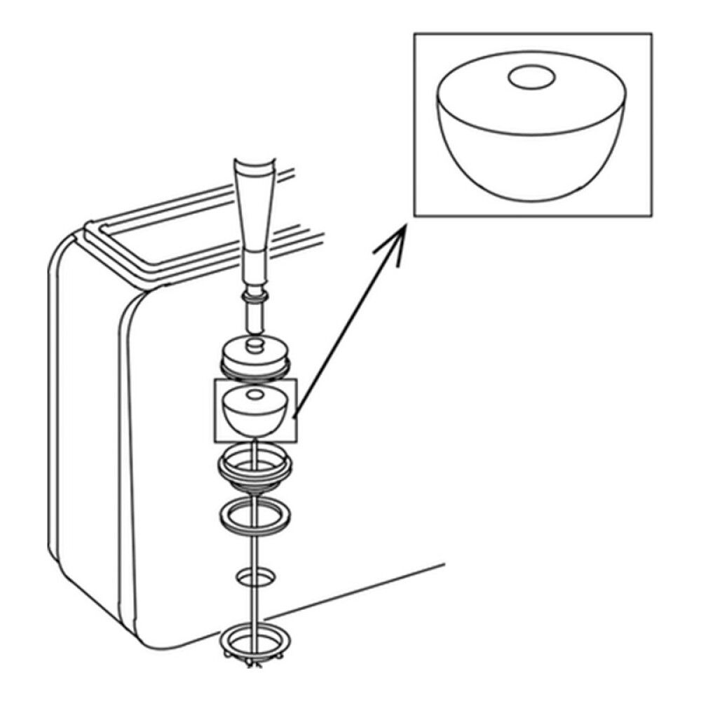 VENTILBALL GUSTAVSBERG UNIVERSAL TIL GULVKLOSETT