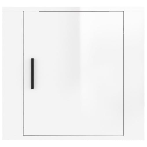 NNEVL Wall-mounted Bedside Cabinets 2 pcs High Gloss White 50x30x47cm