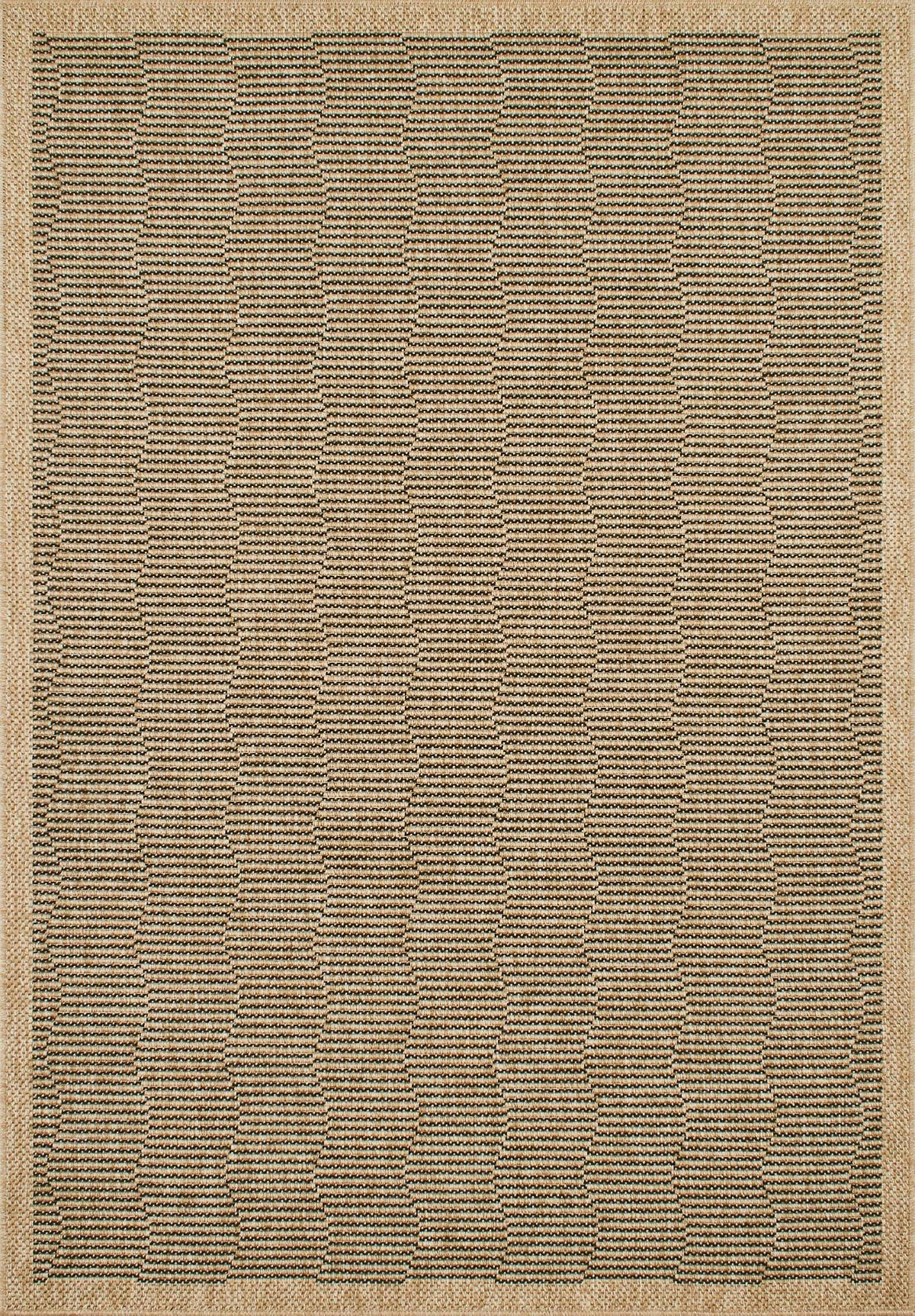 NATURE - Tapis polypropylène aspect jute noir - 60x90 cm
