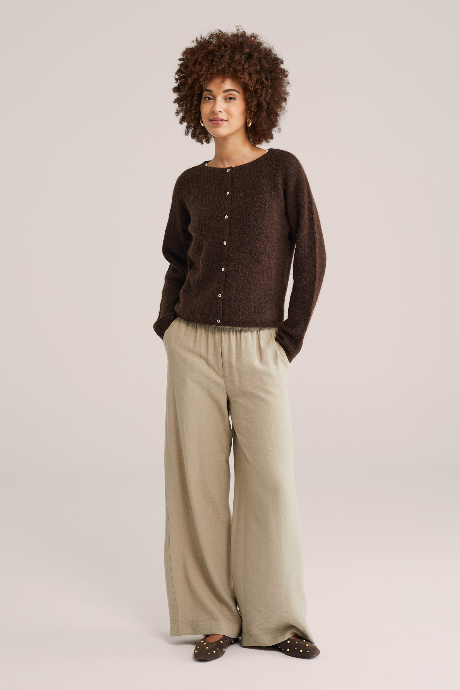 Dames gebreid vest van wolmix