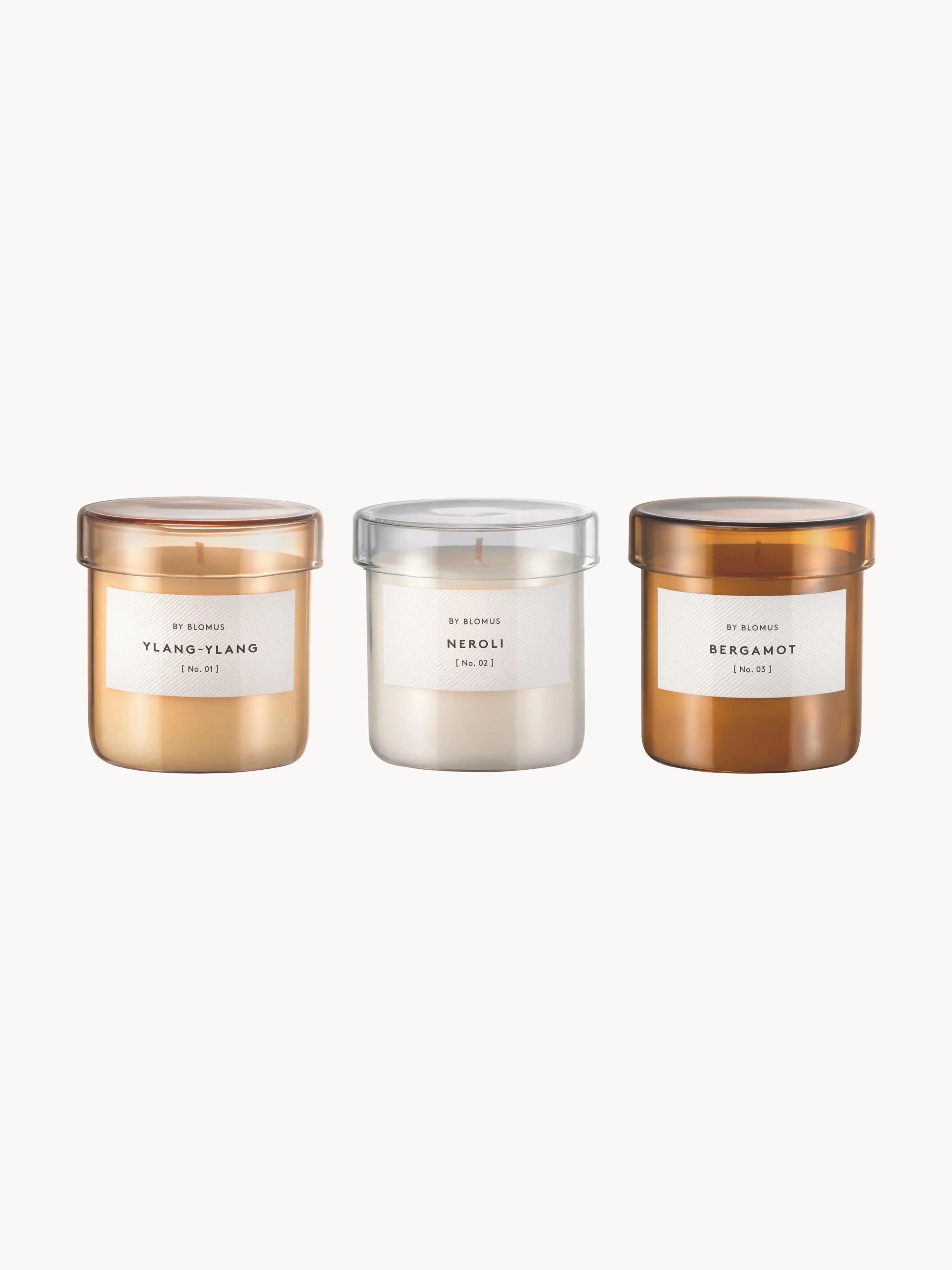 Duftkerzen Valoa (Ylang-Ylang, Neroli & Bergamot), 3er-Set