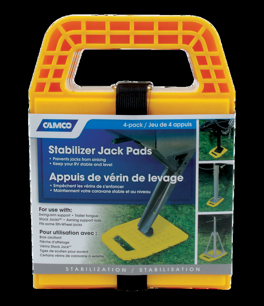 CAMCO 44590 Stabilizer Jack Pads, Yellow, 4-pk