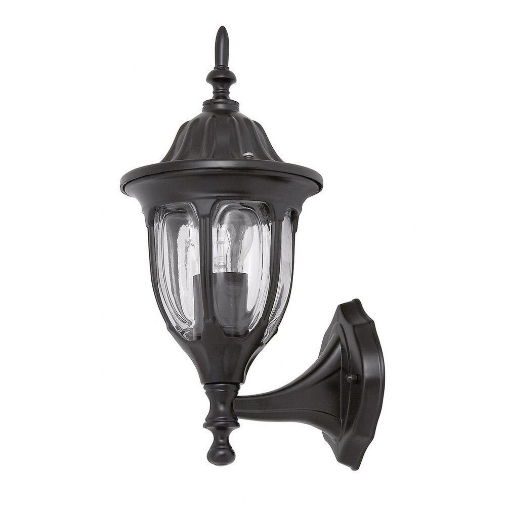 Kinkiet zewnętrznyczarno-przezroczysty Milano 1xE27x60W IP43 Rabalux