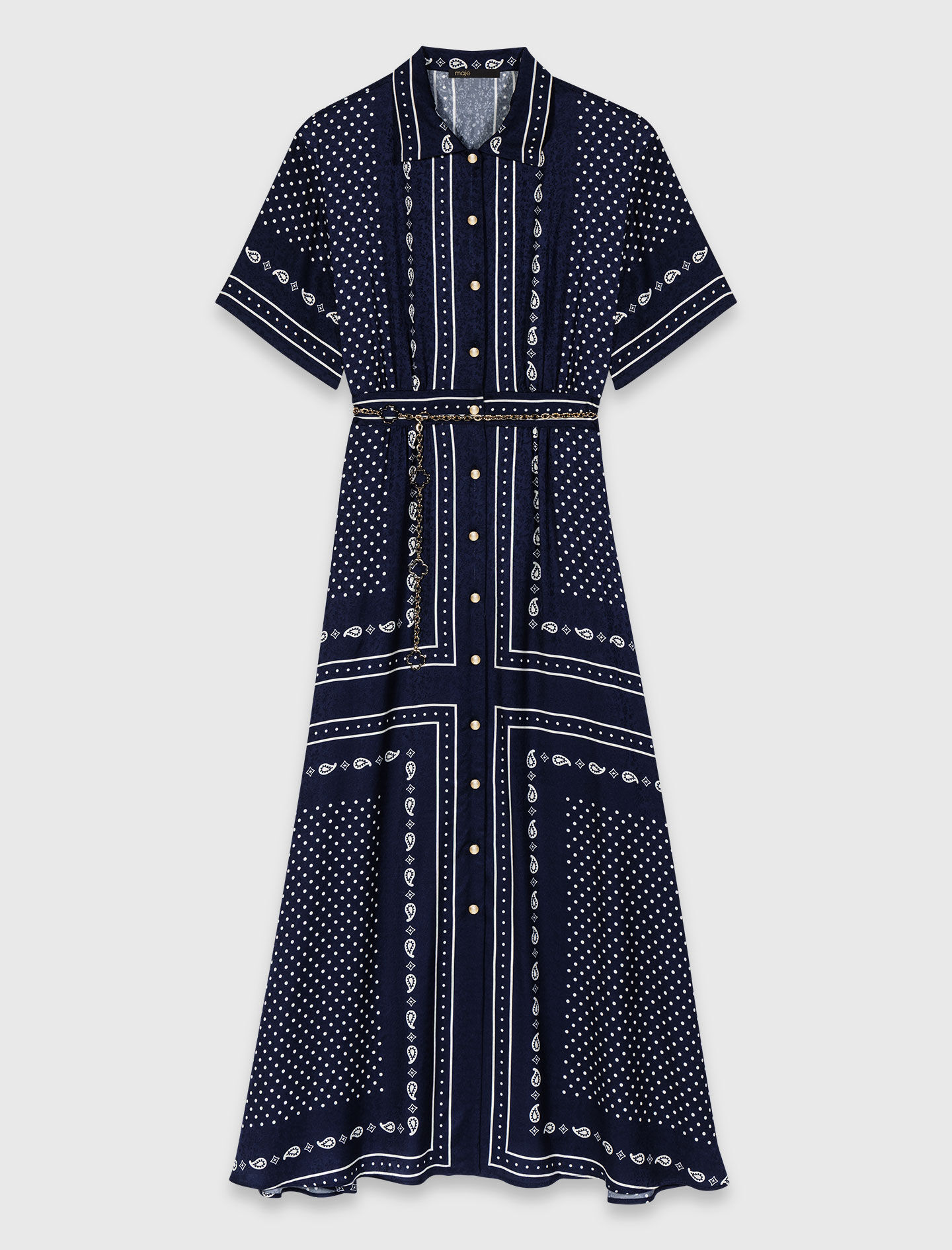Robe longue fluide imprimée