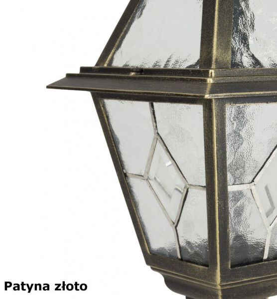 Lampa sufitowa zewnętrzna Witraż czarna 1 x E27 x 60W IP43 SU-MA