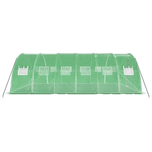 NNEVL Greenhouse with Steel Frame Green 24 m&sup2; 6x4x2 m