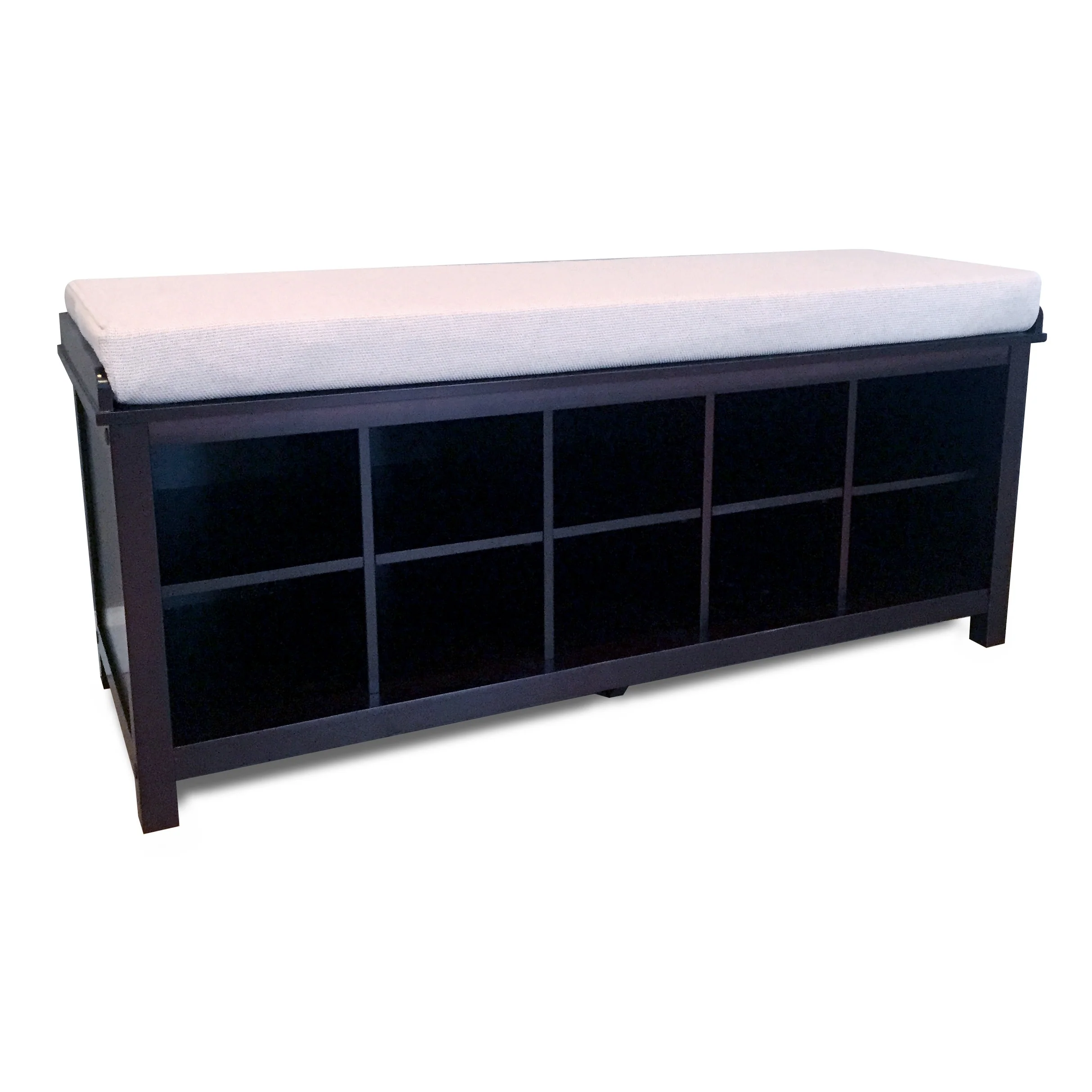 John Louis Home Solid Wood Shoe Storage Bench Espresso