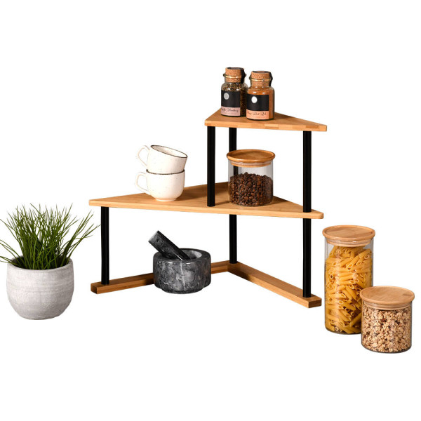 Naróżny organizer kuchenny, 2 półki, 40,5 x 41 cm
