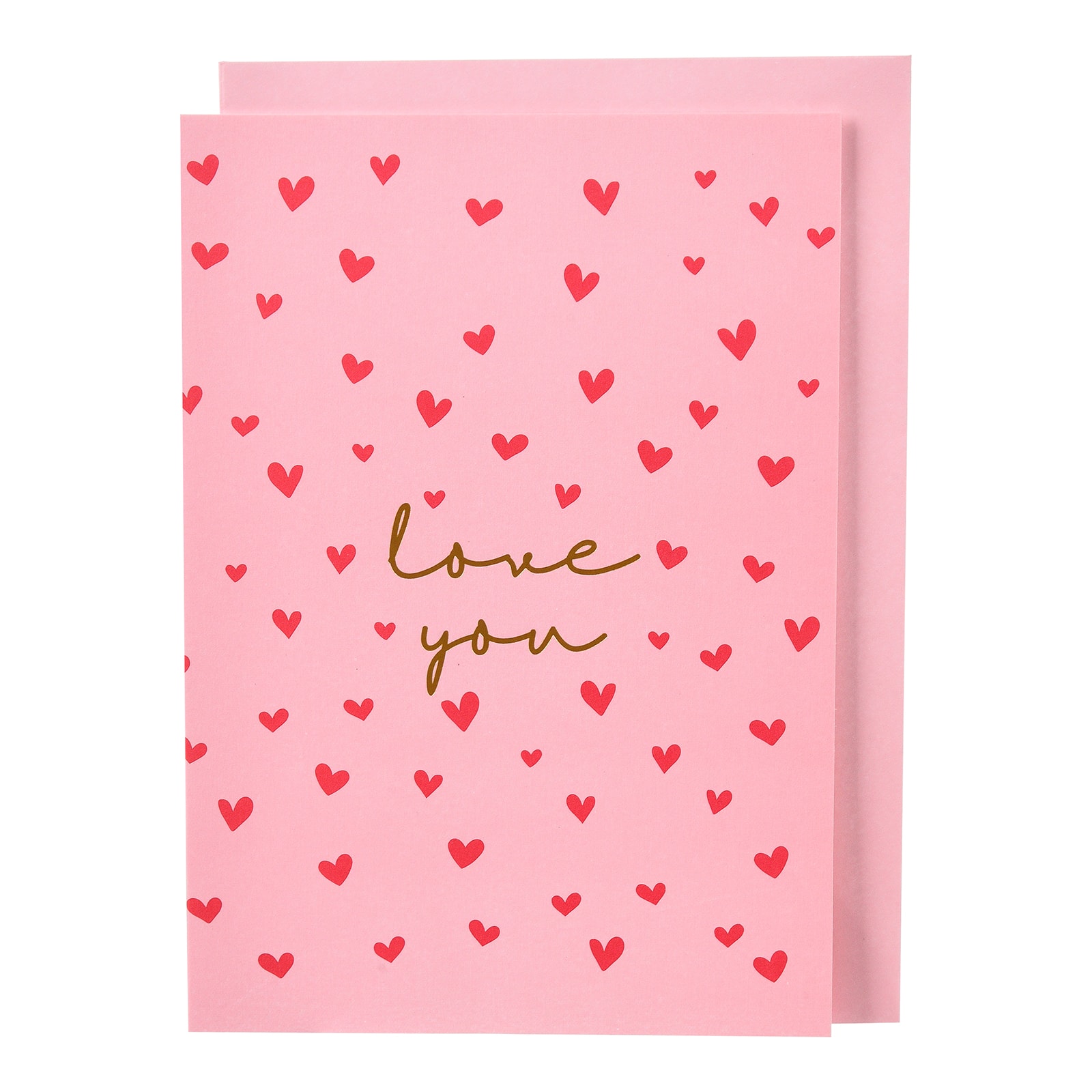 Klappkarte Love You Rosa,L 175 x B 120 mm