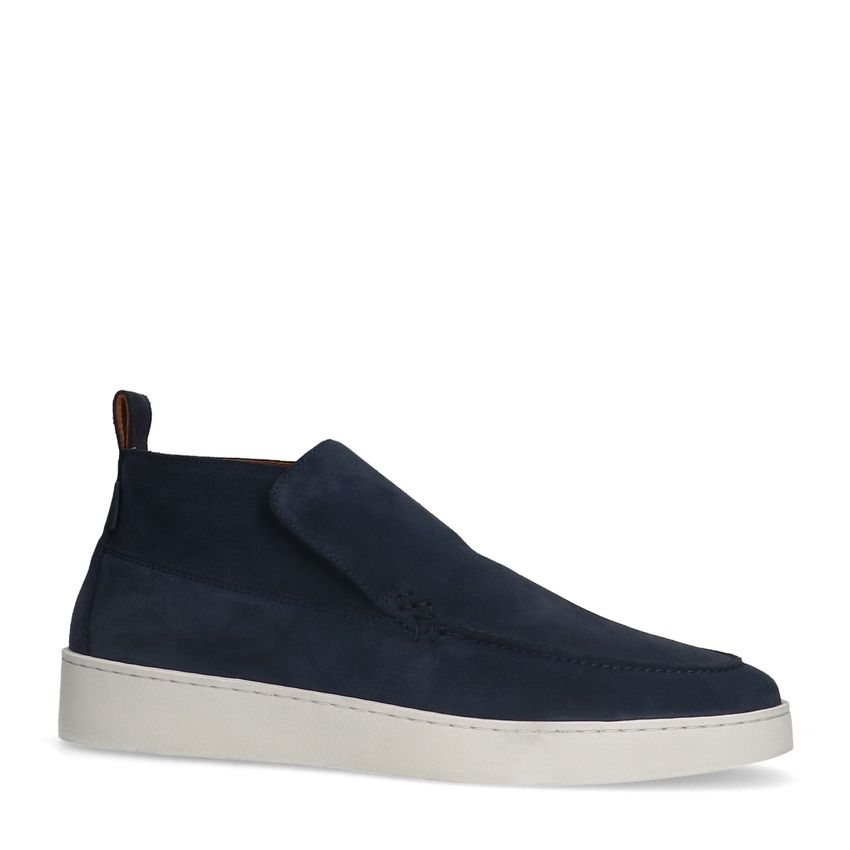Manfield Blauwe suède boots
