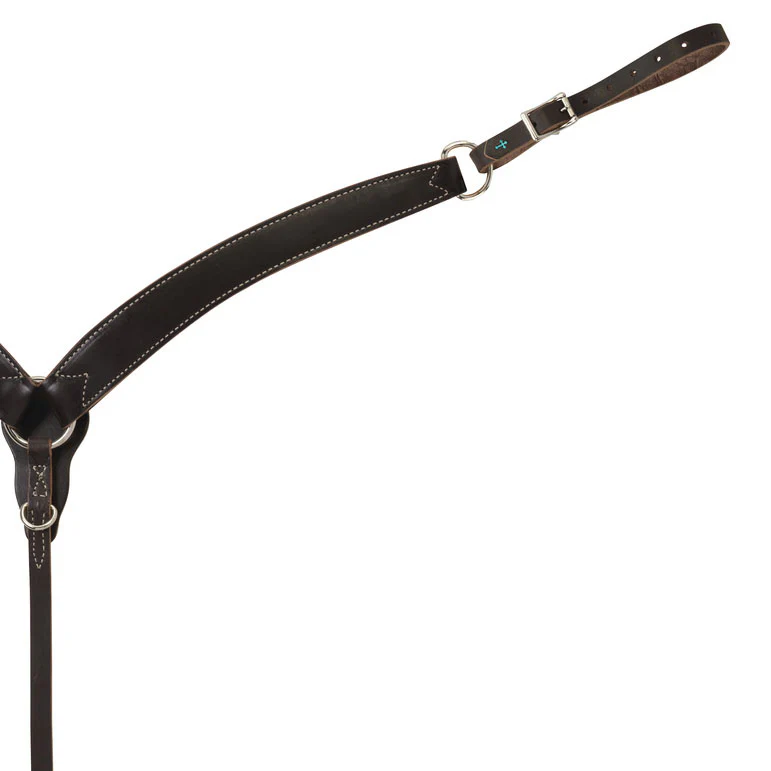 Нагрудный ремень из кожи с бирюзовым перекрестным орнаментом от Weaver