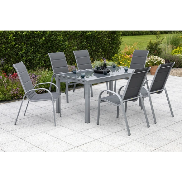 Gartenmöbelset »Amalfi«, 6 Sitzplätze, Aluminium/Textil